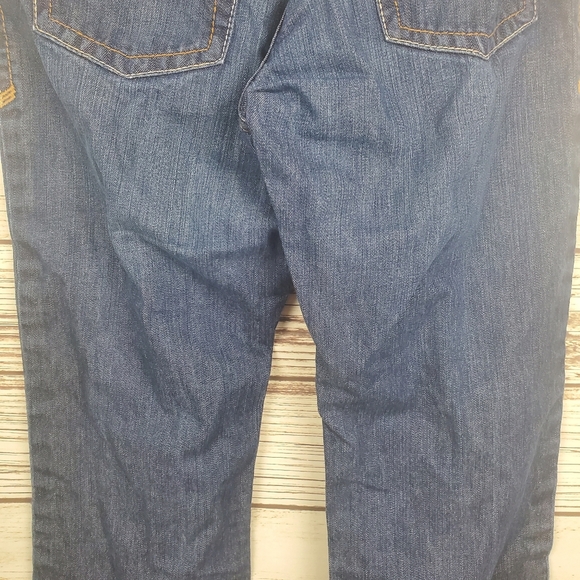 Ariat Mens 33x30 Low Rise M4 Bootcut CAT 2 2112 Dark Wash Blue Work Jeans   #112 - Picture 7 of 10